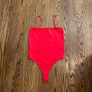 Seamless red bodysuit